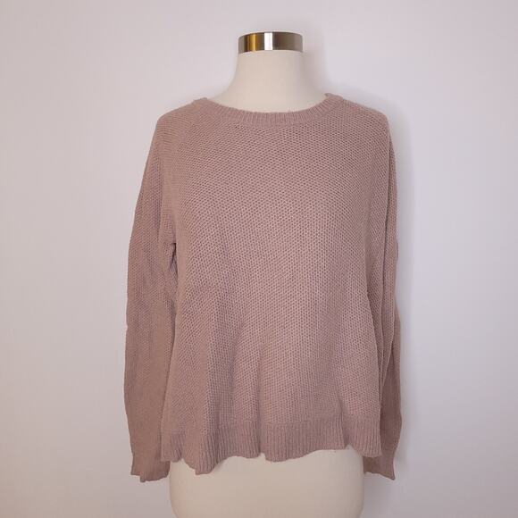 Madewell Province Crossback Sweater Pink Knit Size Medium Classic Neutral - Picture 11 of 12